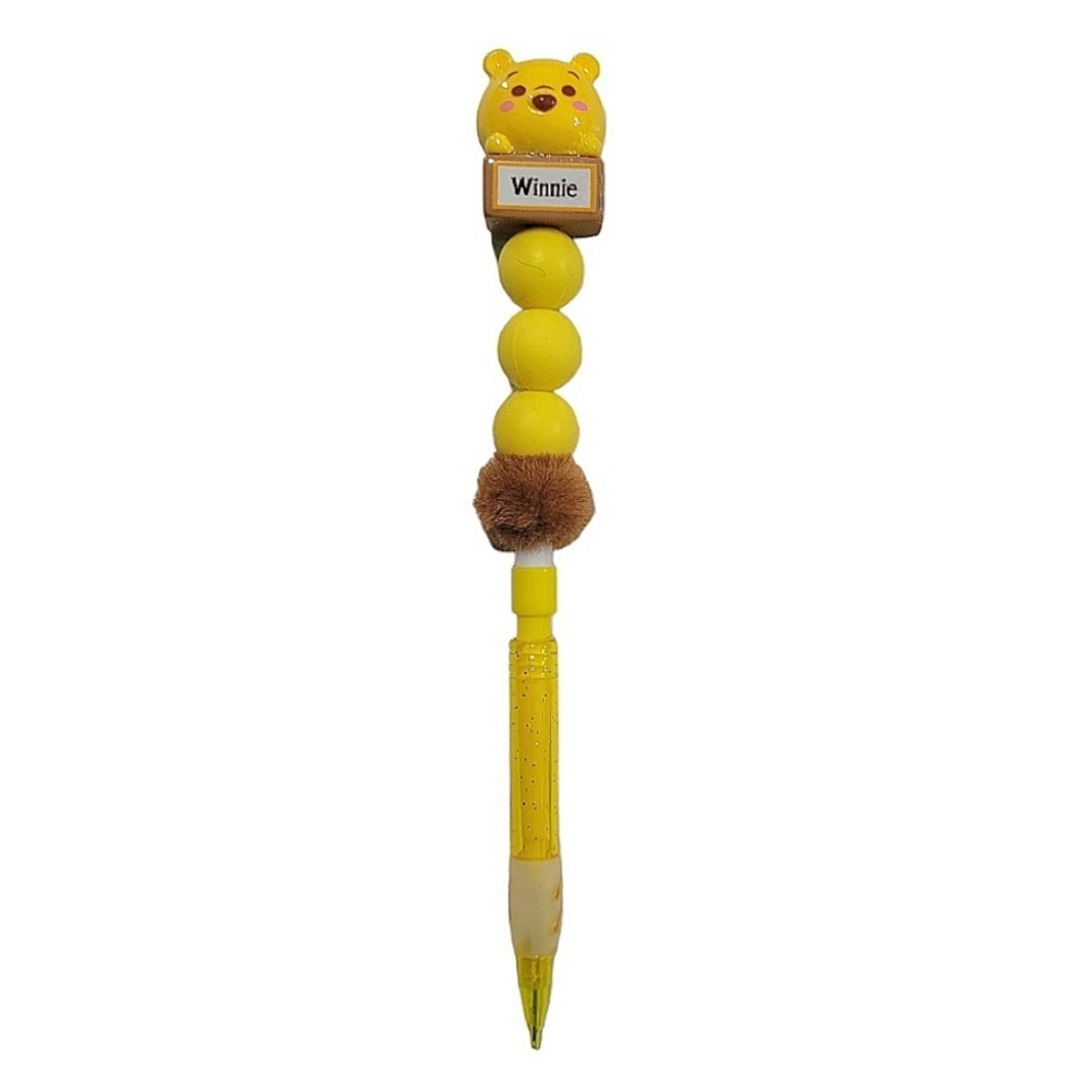 Winnie The Pooh Disney Beaded Mechanical Pencil Topper Yellow